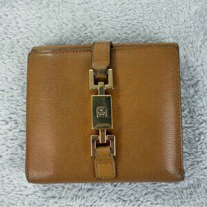 Gucci Jackie Mustard Yellow Leather Wallet with Bag